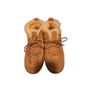 L.L. Bean Brown Shearling Lined Moccasins